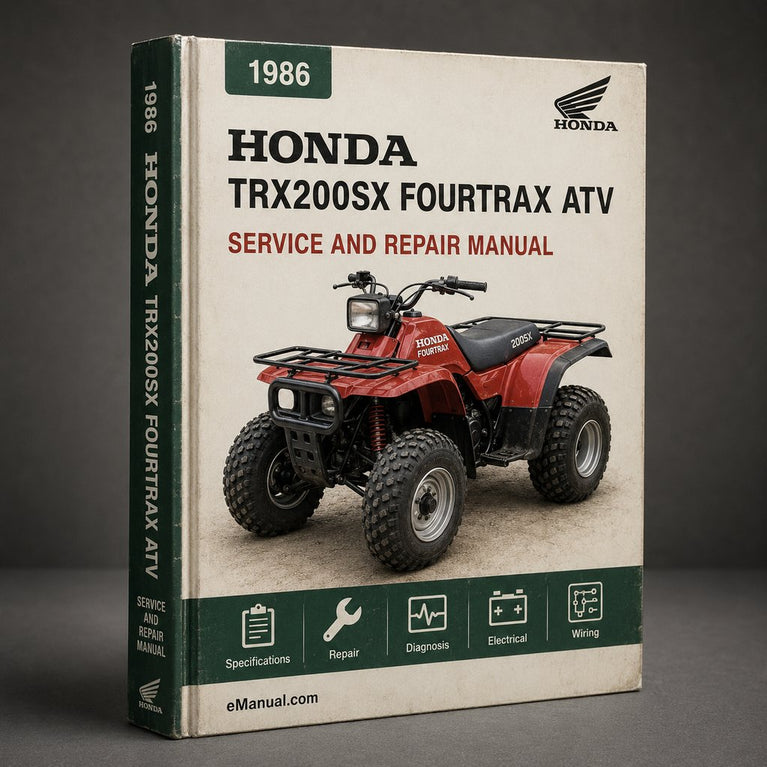 1986-1988 Honda TRX200SX Fourtrax ATV Service Repair Manual