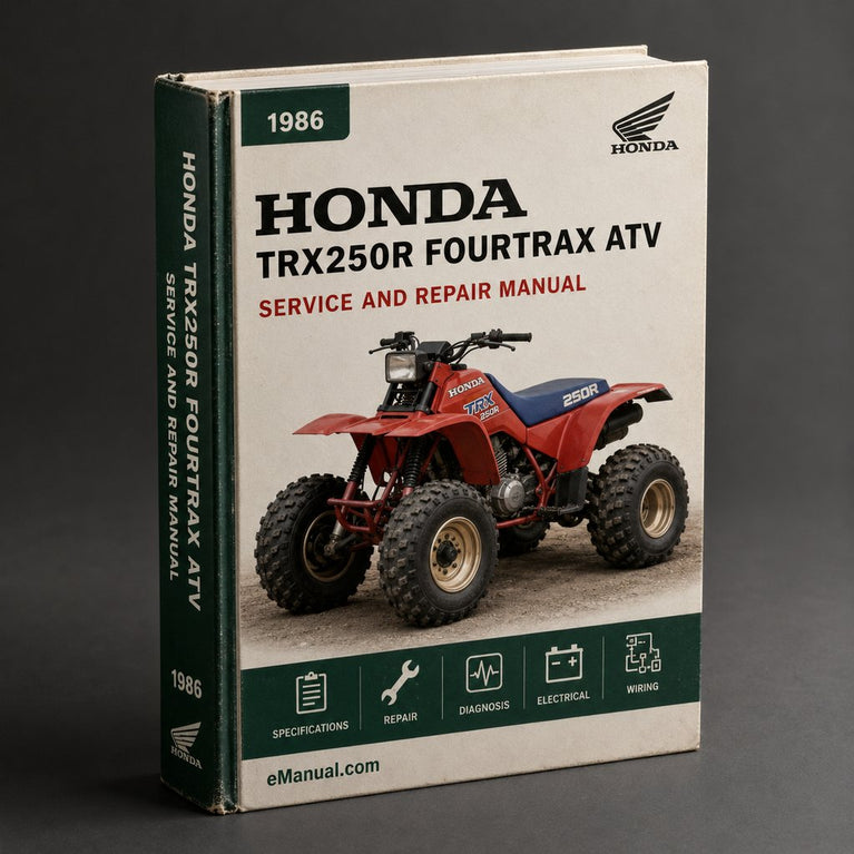 1986-1989 Honda Trx250r Fourtrax Atv Service Repair Workshop Manual (1986 1987 1988 1989)