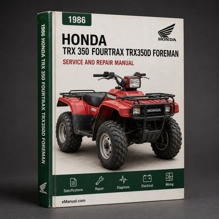 1986-1989 TRX 350 Fourtrax TRX350D Foreman Service Repair Manual