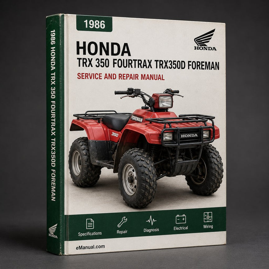 1986-1989 TRX 350 Fourtrax TRX350D Foreman Service Repair Manual