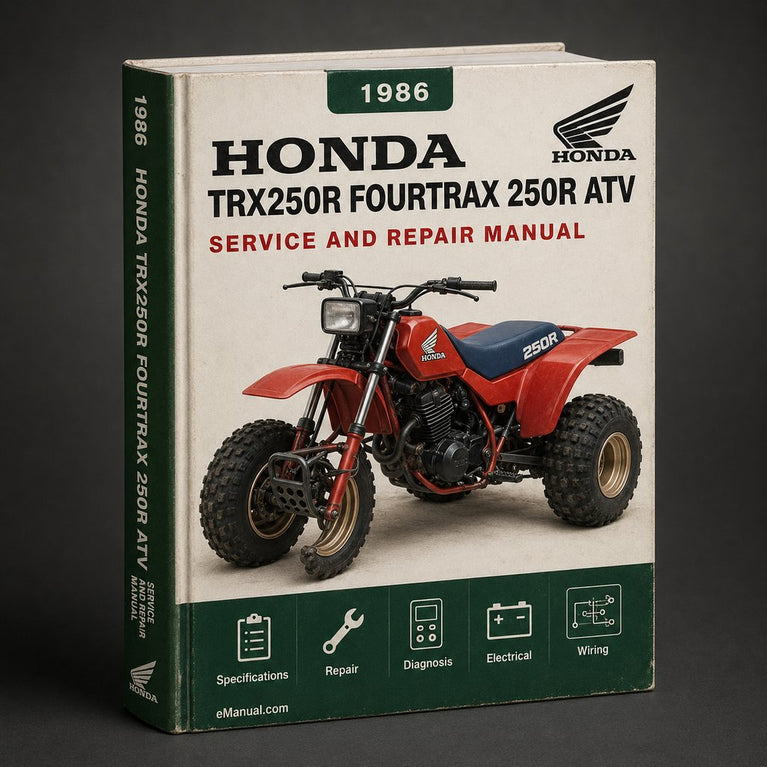 1986-1989 Trx250r Fourtrax 250r ATV Service Repair Manual