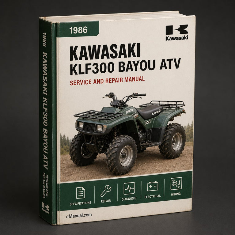 1986-2006 Kawasaki KLF300 Bayou ATV Repair Manual