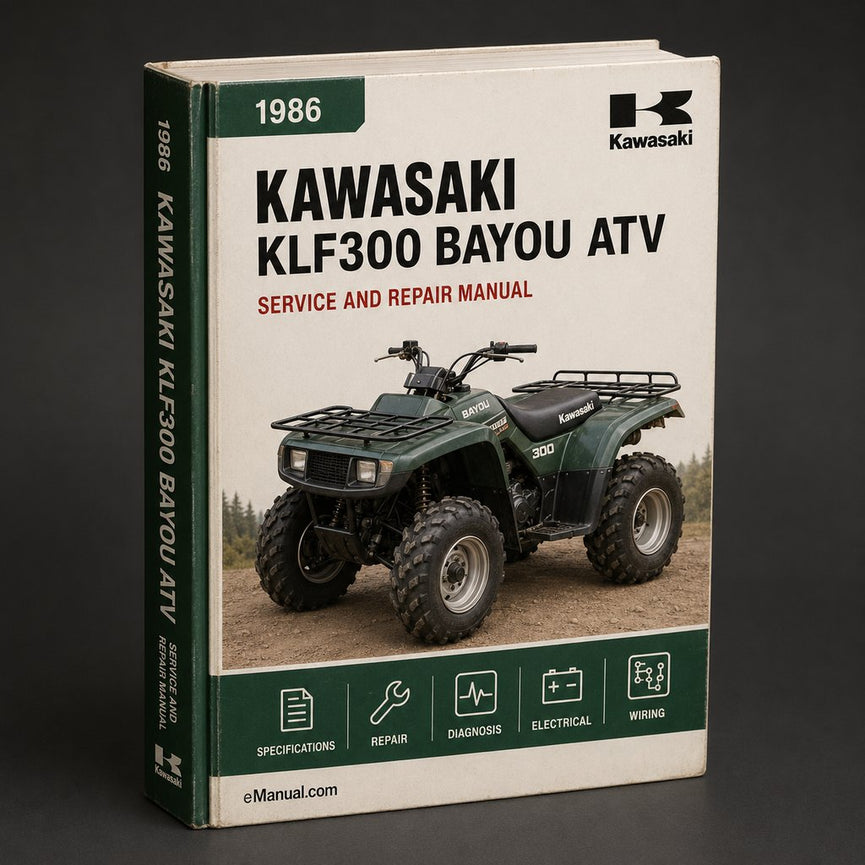 1986-2006 Kawasaki KLF300 Bayou ATV Repair Manual