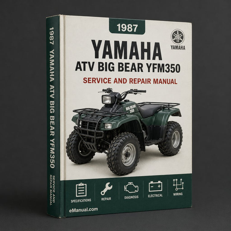 1987 2000 Yamaha ATV Big Bear YFM350 Service Workshop Manual