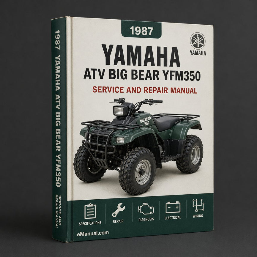 1987 2000 Yamaha ATV Big Bear YFM350 Service Workshop Manual