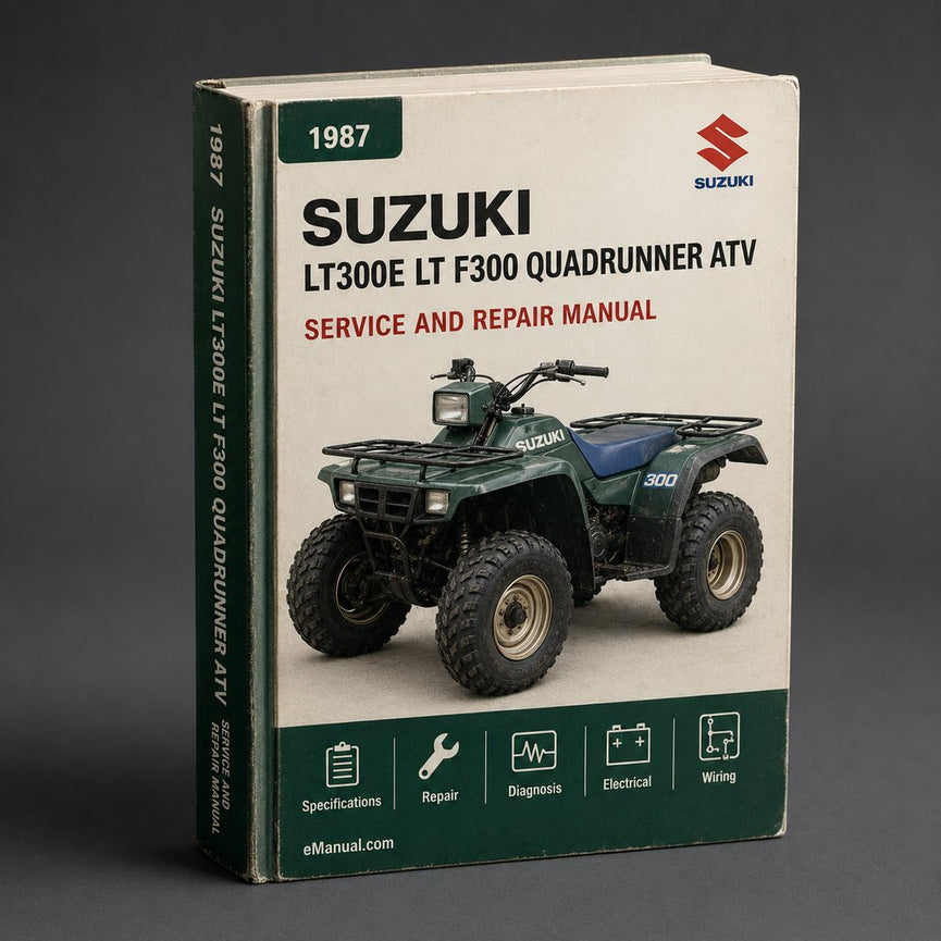 1987-1989 Suzuki LT300E LT F300 QuadRunner ATV Repair Manual
