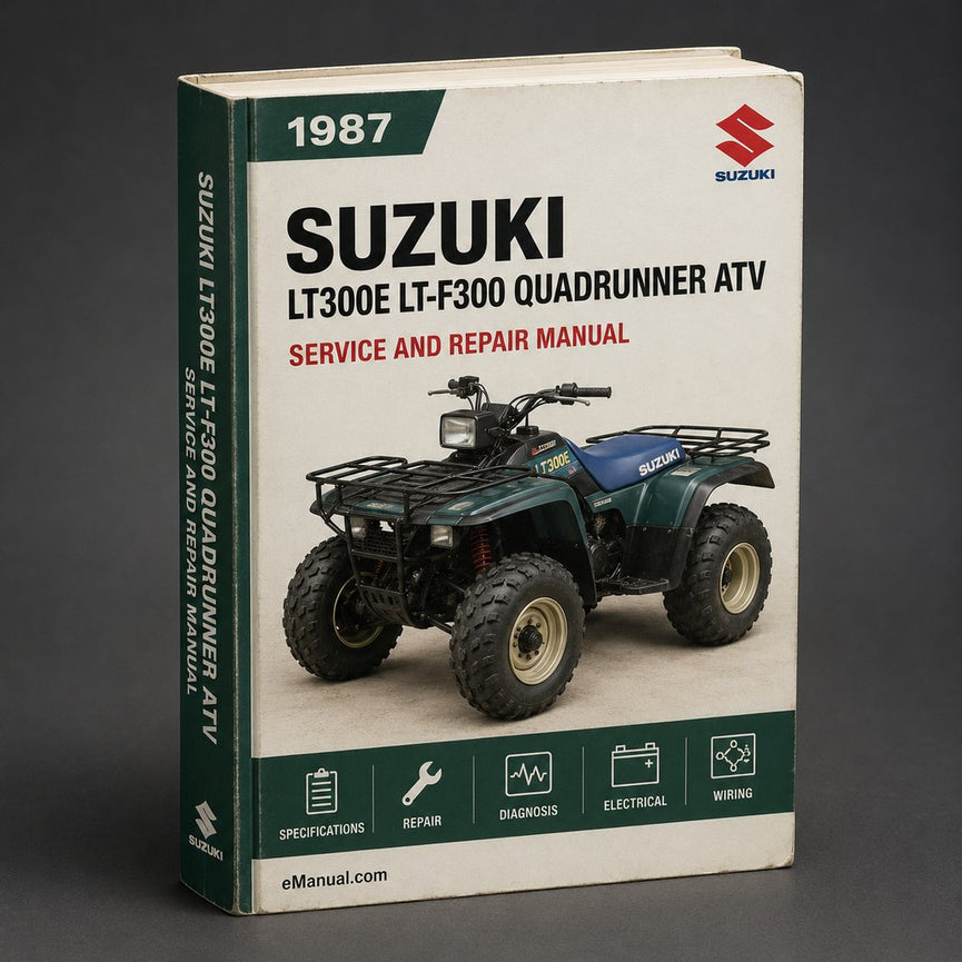 1987-1989 Suzuki LT300E LT-F300 QuadRunner ATV Repair Manual