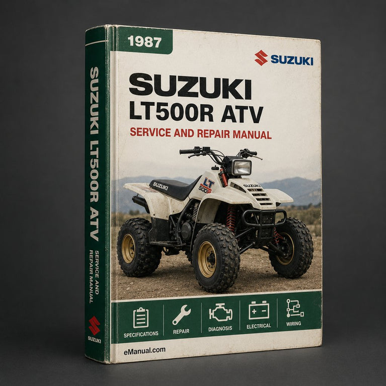 1987-1990 Suzuki LT500R ATV Factory Service/Repair/ Workshop Manual (1987 1988 1989 1990)