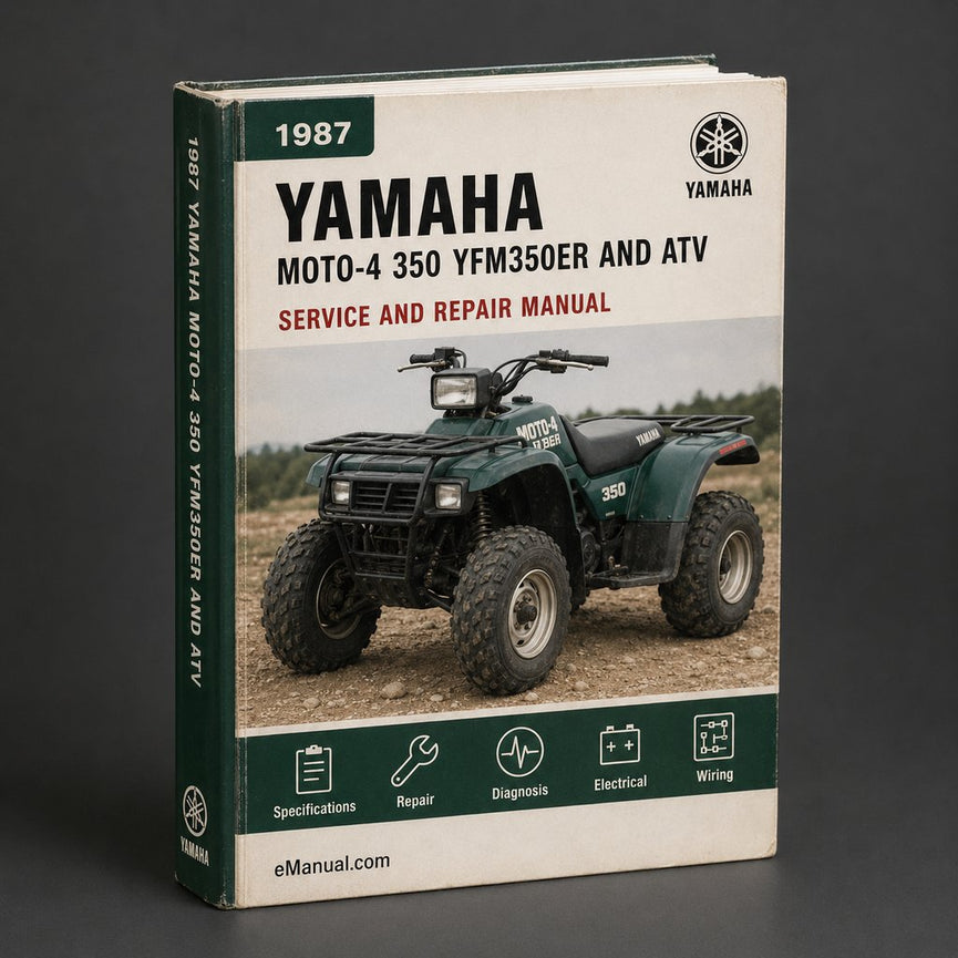 1987-1990 Yamaha MOTO-4 350 YFM350ER Service Repair Manual and ATV