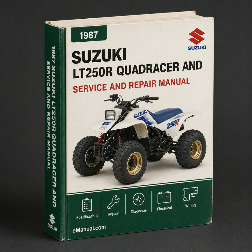 1987-1992 Suzuki LT250R QUADRACER Service Manual and Parts Manual Repair Manual