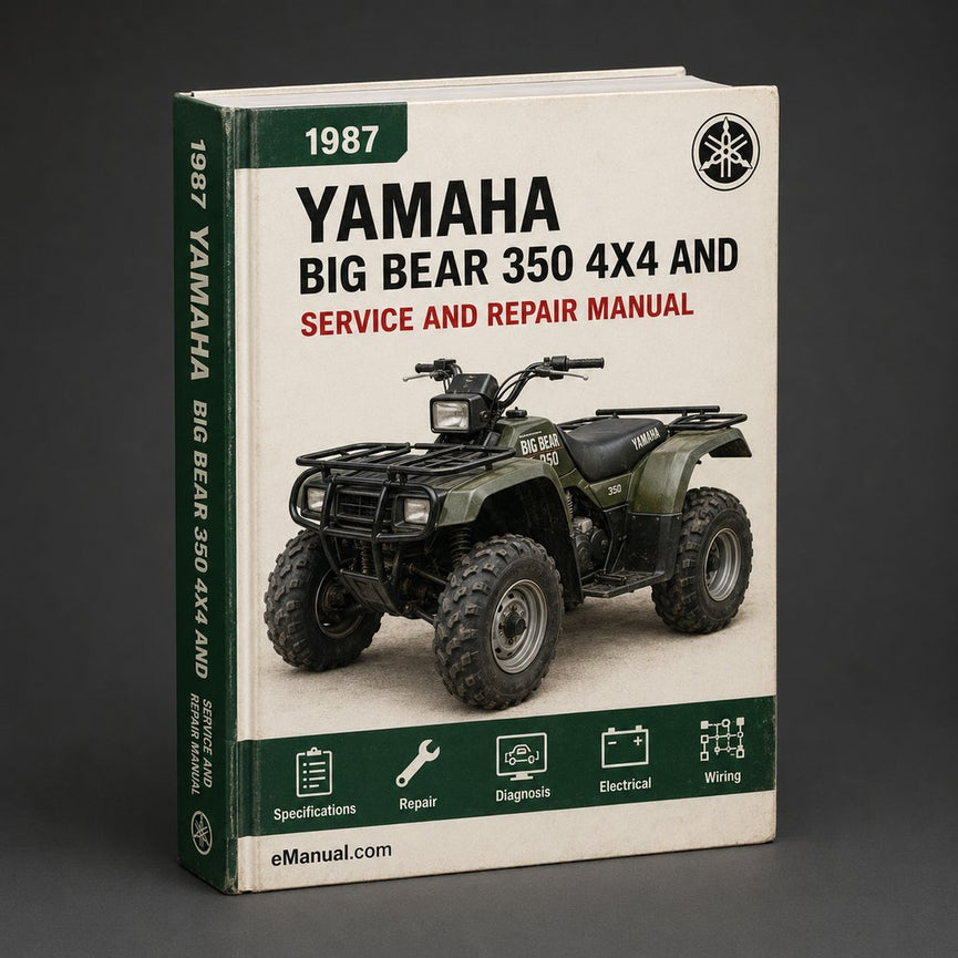 1987-1996 Yamaha BIG BEAR 350 4x4 and 1997 SE Service Manual and ATV Owners Manual-Workshop Repair
