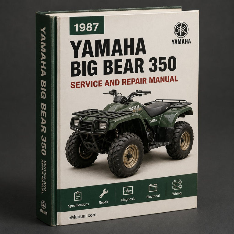 1987-1997 Yamaha Big Bear 350 Repair Manual (Original FSM )
