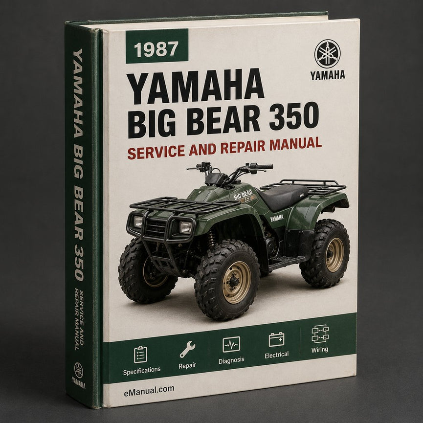 1987-1997 Yamaha Big Bear 350 Repair Manual (Original FSM )