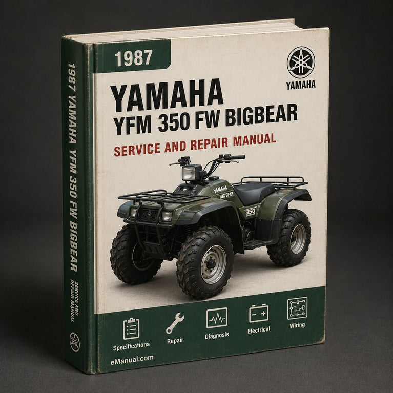 1987-1997 Yamaha YFM 350 FW BigBear Workshop Service Repair Manual