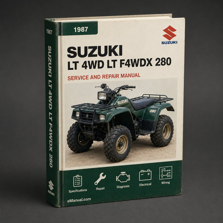 1987-1998 Suzuki LT 4WD LT F4WDX 280 King Quad LT F250 Quadrunner ATV Repair Manual