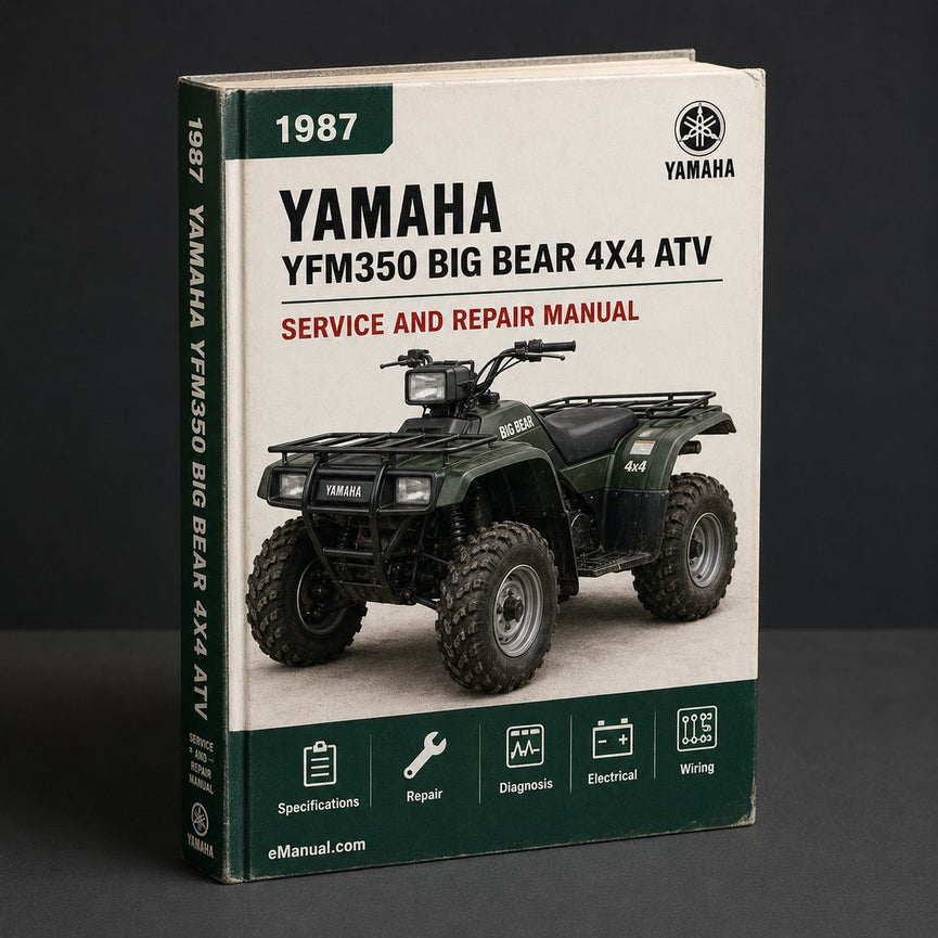 1987-1999 Yamaha YFM350 Big Bear 4x4 ATV Repair Manual