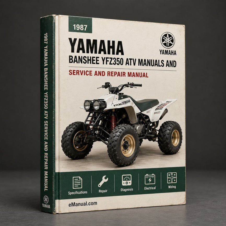 1987-2002 Yamaha Banshee YFZ350 ATV Workshop Service Repair Manuals and Supplementaries