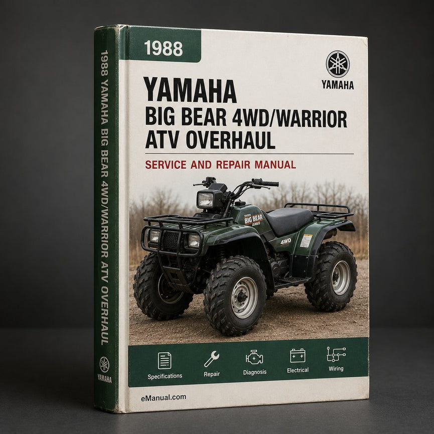 1988 Yamaha BIG BEAR 4WD/WARRIOR ATV Service Repair Maintenance Overhaul Manual