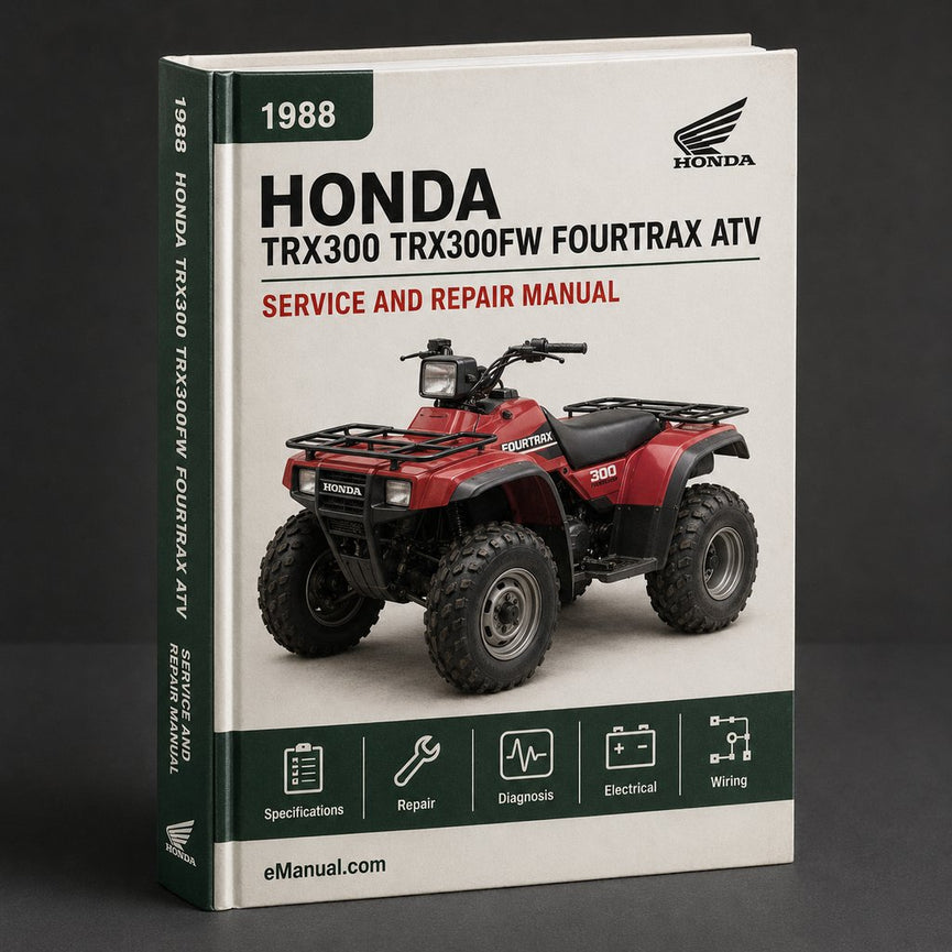 1988-1994 Honda TRX300 TRX300FW Fourtrax ATV Service Repair Manual