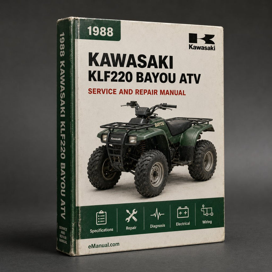 1988-2002 Kawasaki KLF220 Bayou ATV Repair Manual