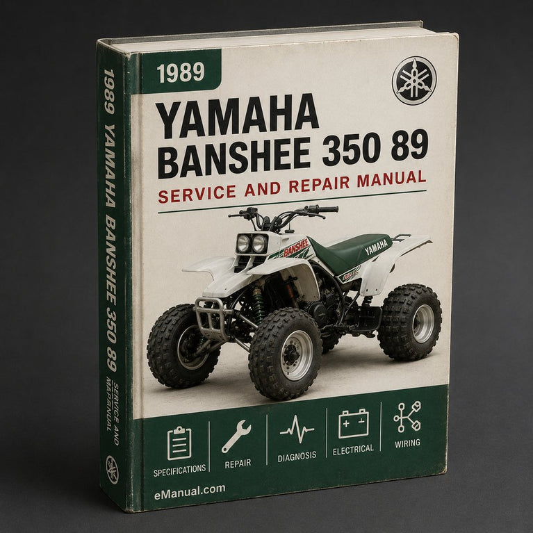 1989 Yamaha Banshee 350 Service Repair Manual 89