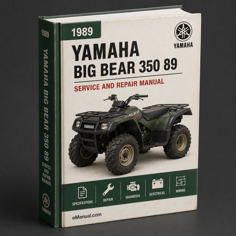 1989 Yamaha Big Bear 350 Service Repair Manual 89