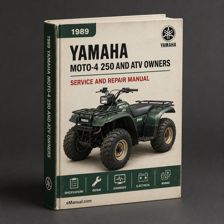 1989-1991 Yamaha MOTO-4 250 Service Manual and ATV Owners Manual-Workshop Repair