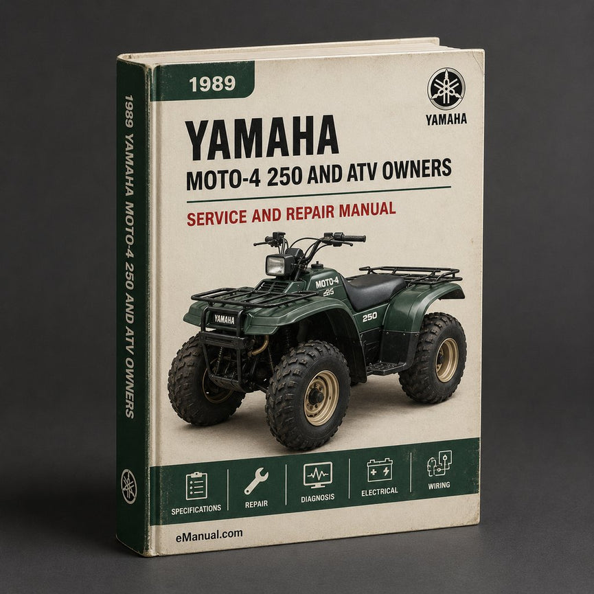 1989-1991 Yamaha MOTO-4 250 Service Manual and ATV Owners Manual-Workshop Repair