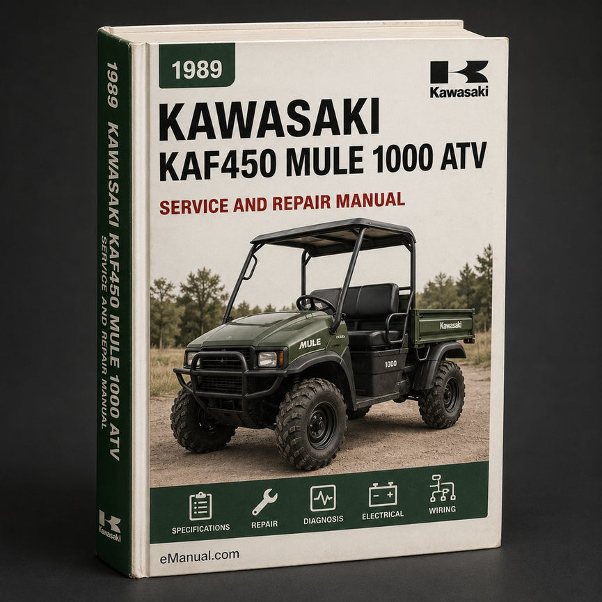 1989-1997 Kawasaki KAF450 Mule 1000 ATV Repair Manual