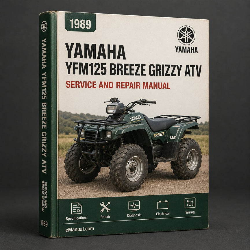 1989-2007 Yamaha YFM125 Breeze Grizzy ATV Repair Manual