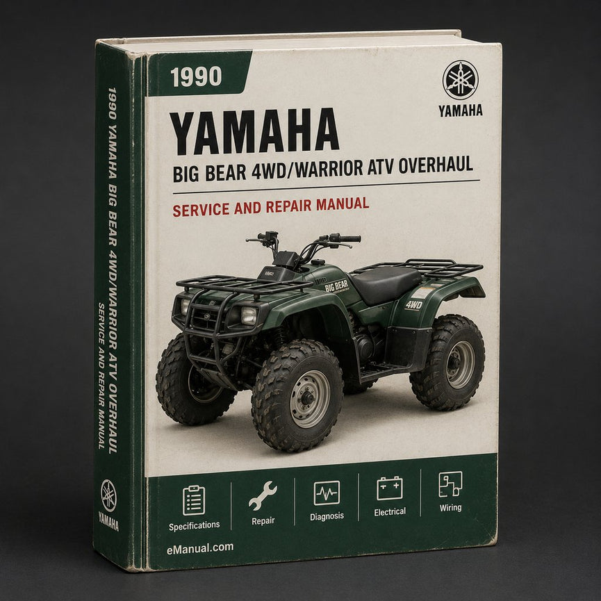 1990 Yamaha BIG BEAR 4WD/WARRIOR ATV Service Repair Maintenance Overhaul Manual