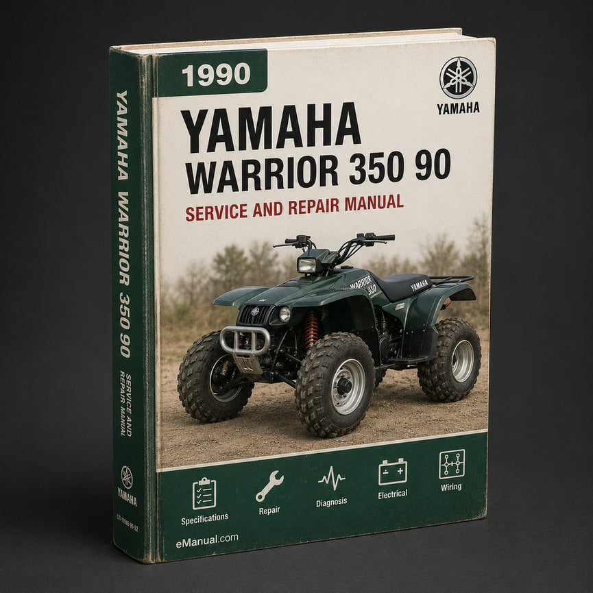 1990 Yamaha Warrior 350 Service Repair Manual 90