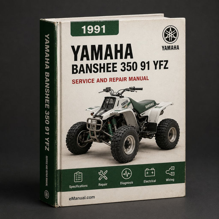 1991 Yamaha Banshee 350 Service Repair Manual 91 yfz