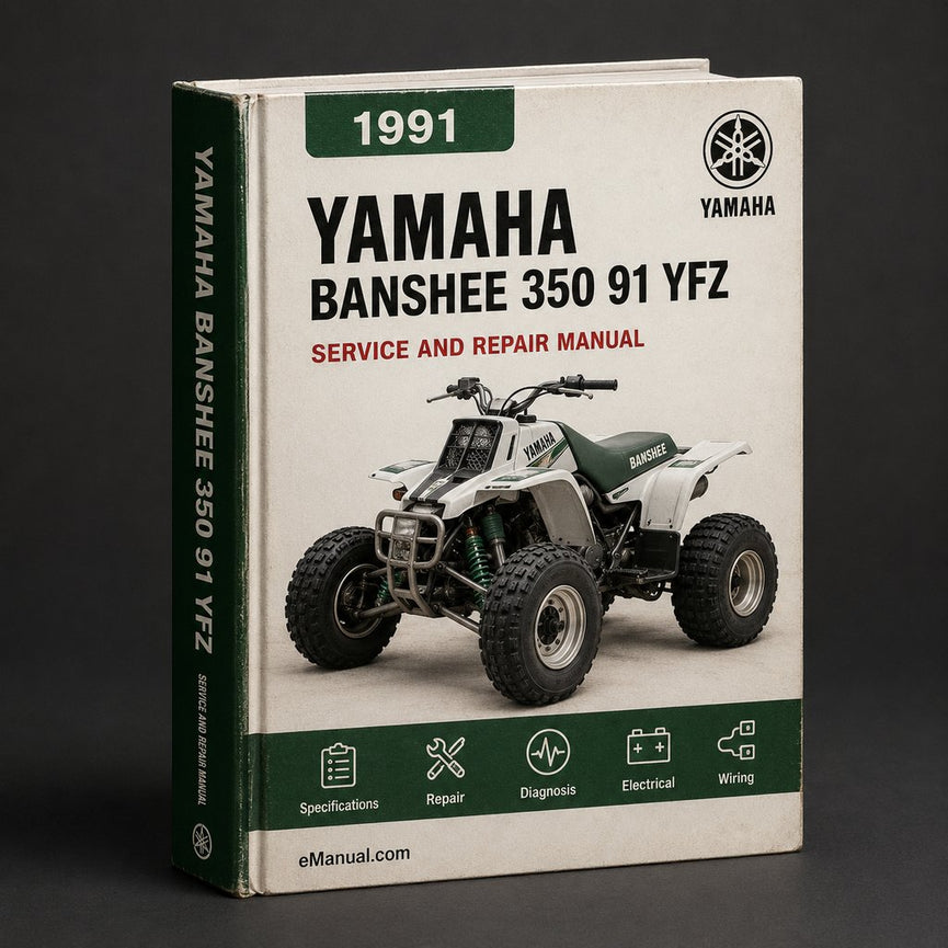 1991 Yamaha Banshee 350 Service Repair Manual 91 yfz