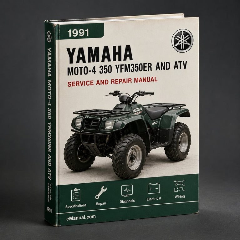 1991-1995 Yamaha MOTO-4 350 YFM350ER Service Manual and ATV Owners Manual-Workshop Repair