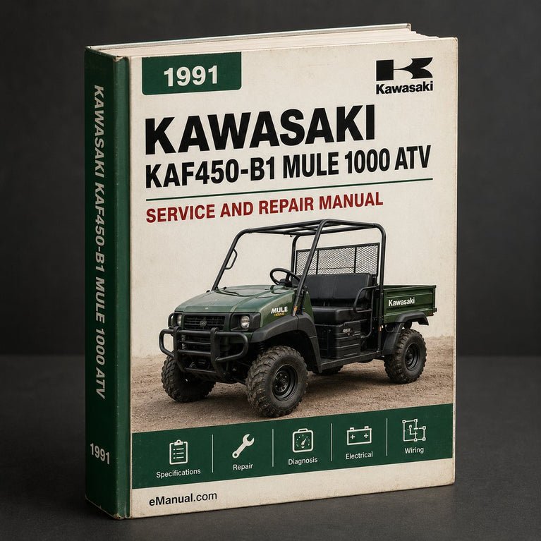 1991-1998 Kawasaki KAF450-B1 Mule 1000 ATV Workshop Service Repair Manual 1991 1992 1993 1994 1995 1996 1997 1998