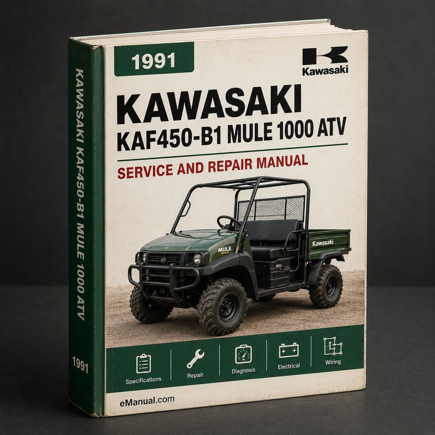 1991-1998 Kawasaki KAF450-B1 Mule 1000 ATV Workshop Service Repair Manual 1991 1992 1993 1994 1995 1996 1997 1998