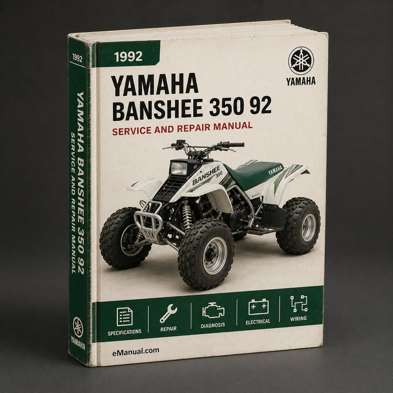 1992 Yamaha Banshee 350 Service Repair Manual 92