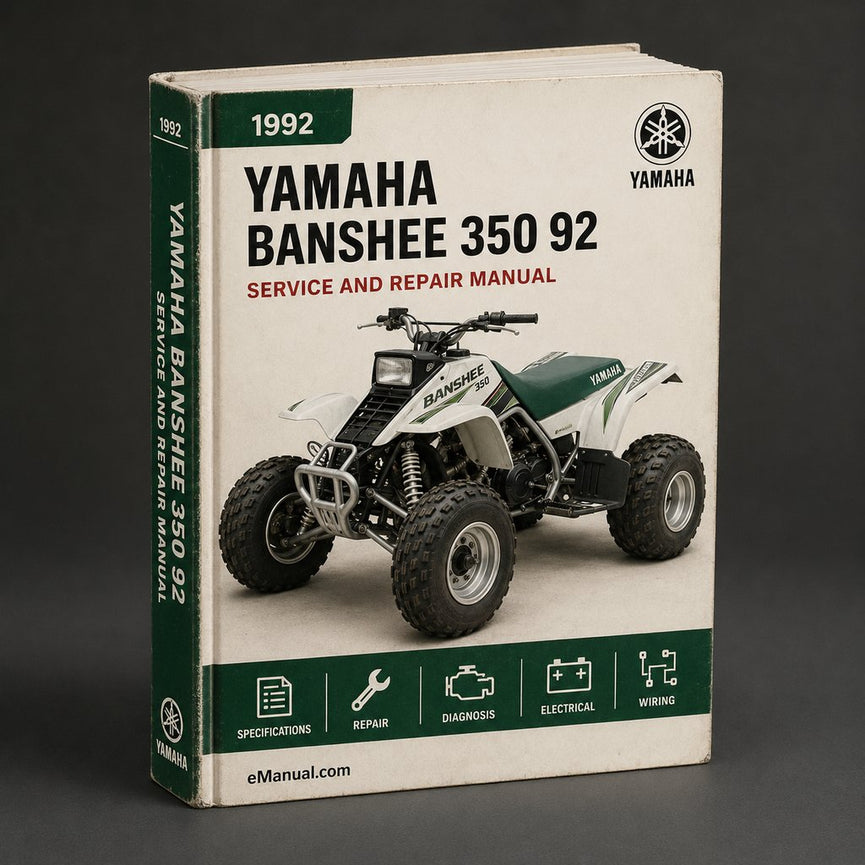1992 Yamaha Banshee 350 Service Repair Manual 92