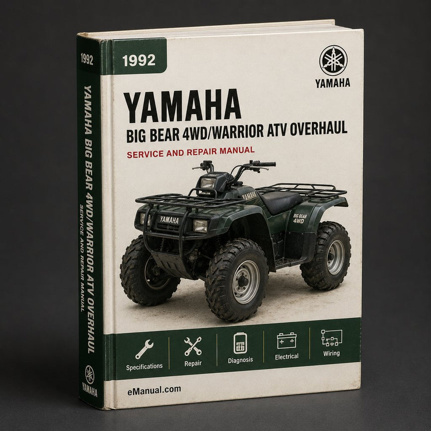1992 Yamaha BIG BEAR 4WD/WARRIOR ATV Service Repair Maintenance Overhaul Manual