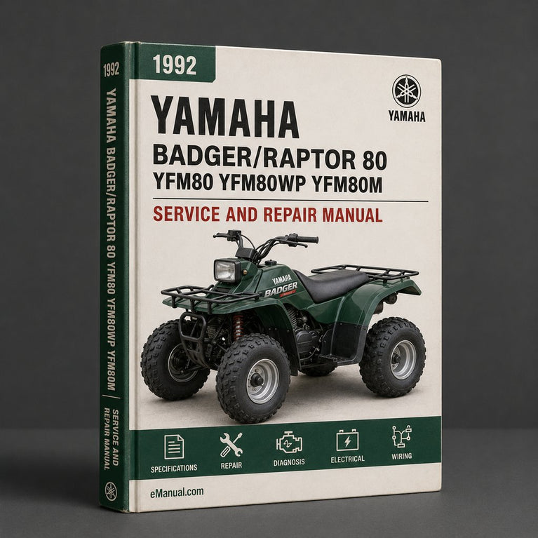 1992-2001 Yamaha Badger/raptor 80 Yfm80 Yfm80wp Yfm80M(C) Yfm80D Atv Service Repair Manual