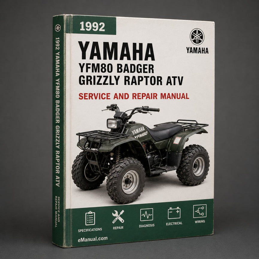 1992-2008 Yamaha YFM80 Badger Grizzly Raptor ATV Repair Manual