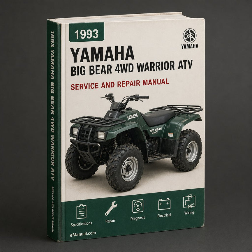 1993 Yamaha BIG BEAR 4WD WARRIOR ATV Service Repair Maintenance Overhaul Manual