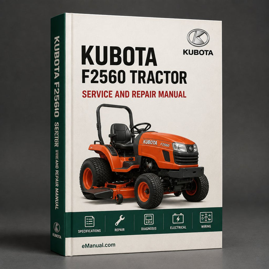 Kubota F2560 Tractor Workshop Service Manual Repair