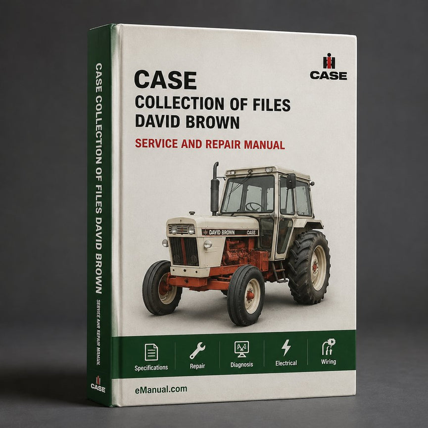 Collection of 2 files Case David Brown 1194 Tractor Factory Service Manual Illustrated Parts Manual - Improved - Download PDF