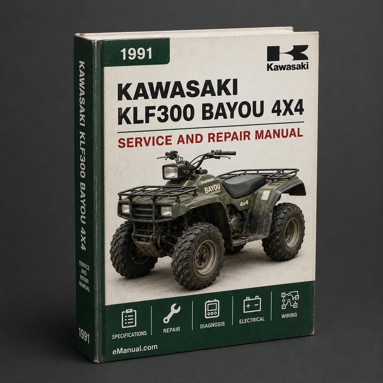 Kawasaki KLF300 Bayou 4x4 1991 Factory Service Repair Manual