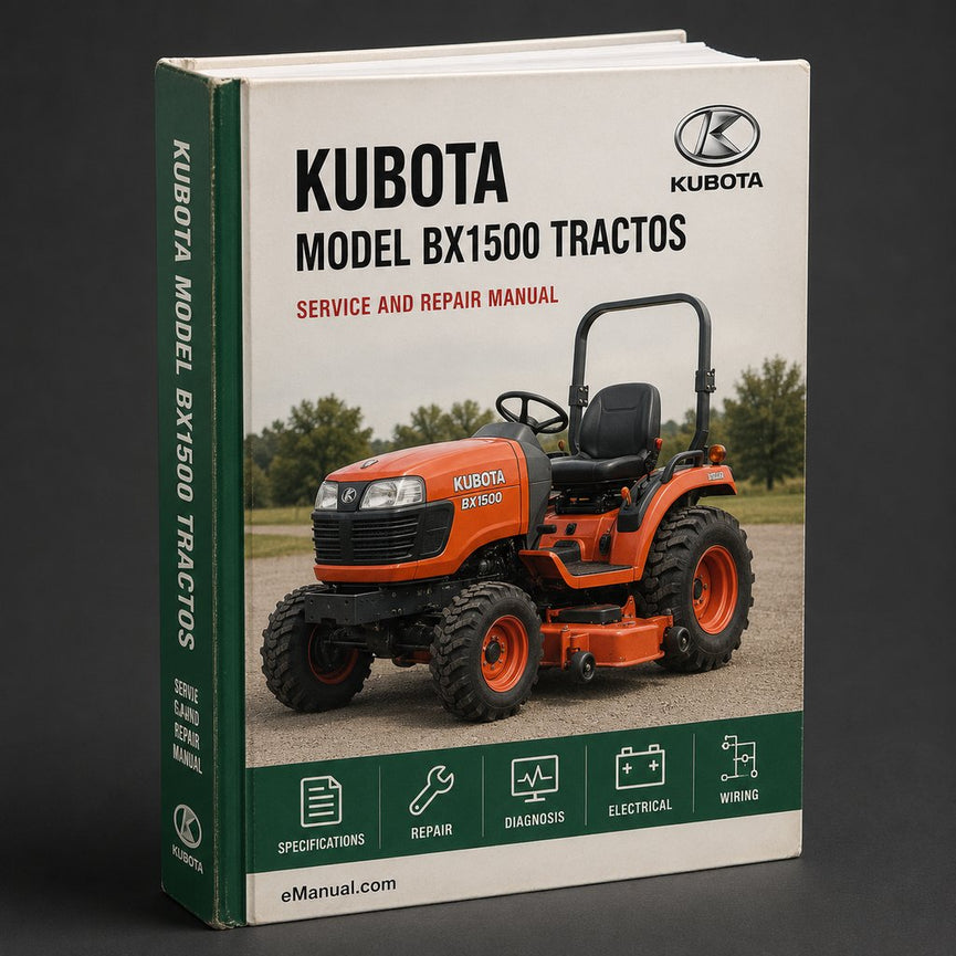 Kubota Model Bx1500 Tractos Workshop Repair Service Manual