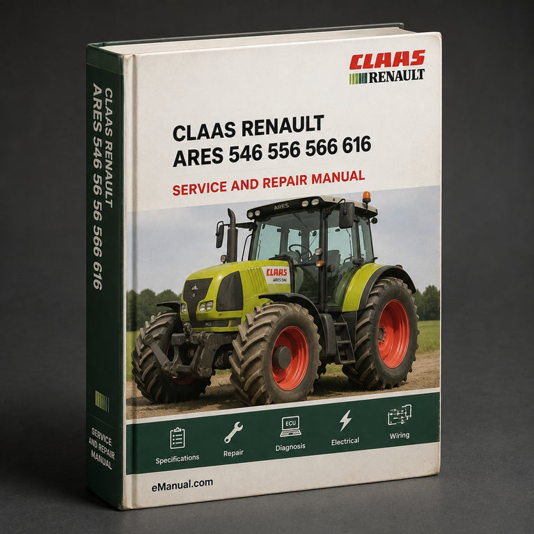 Claas Renault Ares 546 556 566 616 626 636 696 Tractor Workshop Service Repair Manual 1