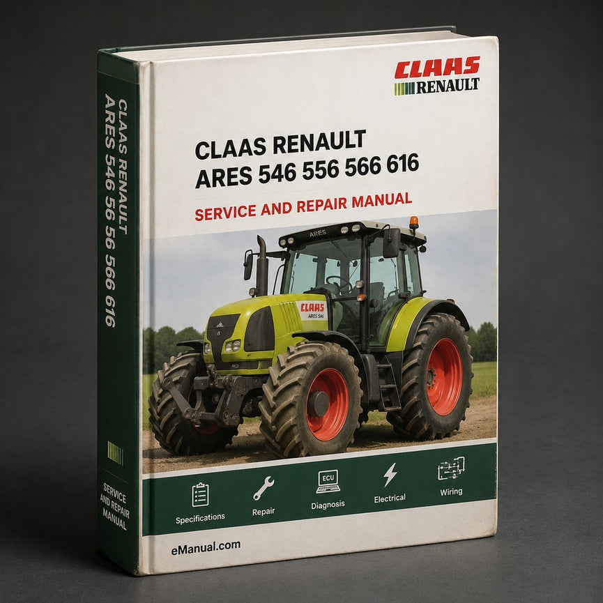 Claas Renault Ares 546 556 566 616 626 636 696 Tractor Workshop Service Repair Manual 1