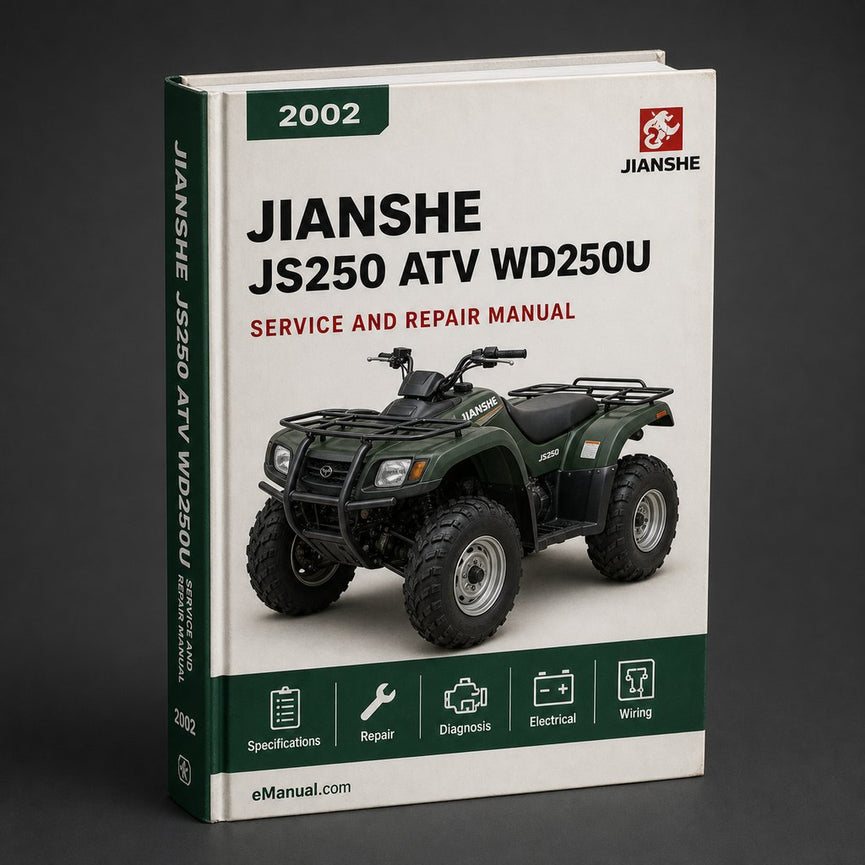 JIANSHE JS250 ATV WD250U J 2002-2009 Service Repair Manual
